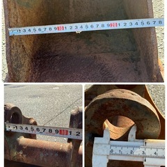 ヤンマー　ツメバケット　爪　掘削　B-17 B-12 Vio15 Vio17 SV13 YB121 YB101 YB10 内幅約260mm ピン径30mm ミニユンボ　パワーショベルの画像