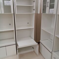 リユースのサカイ栃木店★ジモティ割あり★ NITORI 食器棚 ホワイト W60×D38×H177 クリーニング済み TC11145の画像