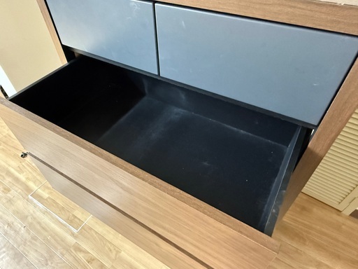 【決まりました】大53 ニトリ 5段チェスト ブラウン グレー NITORI