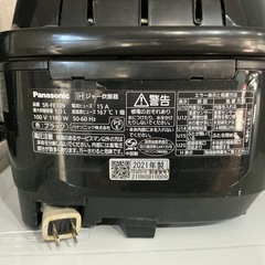 早い者勝ち🚗💨2~4合炊き🍚Panasonicパナソニック2021年製SR-FE109強い匂いあり💦黒ブラック炊飯器の画像