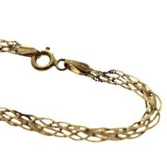 【美品】K18 ネックレス 18金 750 40cm 3.3g ねじれチェーン ゴールドの画像