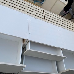 シングルベッドフレーム（白）の画像