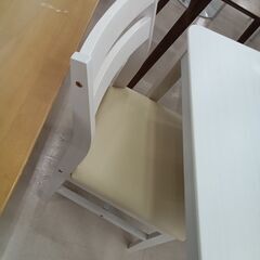 リユースのサカイ栃木店★ジモティ割あり★  ダイニングセット ホワイト W70.5×D70.5×H71.5 クリーニング済み TC11147の画像