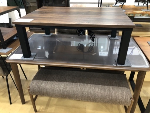 【軽トラック貸出サービス有】ニトリ　ベンチダイニング４点セット　テーブル/T-01 チェア/Cー27 ベンチ/B-34 Nコレクション　ダークブラウン