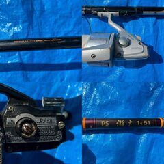 【‼️✨大幅値下げ✨‼️】釣竿5本＋リールセット🎣DAIWA/OLYMPICなど 動作未確認 ジャンク扱いの画像