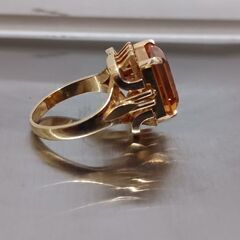 K18 石付リング 指輪 13号 総重量6.9gの画像