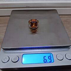 K18 石付リング 指輪 13号 総重量6.9gの画像