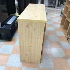 【ジャングルジャングル石川金沢店】  タンス ライトブラウン W120×D42×H88 クリーニング済み												の画像