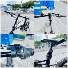 【❗️✨アウトドアに最適✨❗️】HUMMER ハマー 折りたたみ FATBIKE 20インチ 6段変速 ブラック✨簡易清掃済み❗️の画像