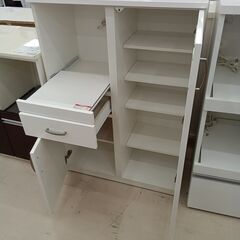 リユースのサカイ栃木店★ジモティ割あり★ NITORI ミドルレンジボード ホワイト W80×D40×H115 クリーニング済み TC11149の画像