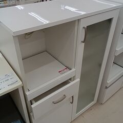 リユースのサカイ栃木店★ジモティ割あり★ NITORI ミドルレンジボード ホワイト W80×D40×H115 クリーニング済み TC11149の画像