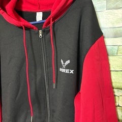 AVIREX柄入りジップアップパーカー3Lみ未使用品の画像