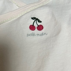 【美品】petit main 半袖前開きボディスーツ80   ２枚セットの画像