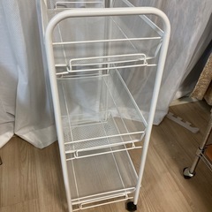 3段収納ラック　　ホワイトの画像