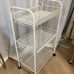 3段収納ラック　　ホワイトの画像