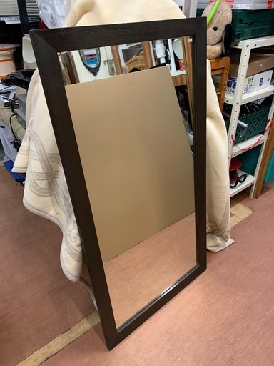 ★デカい★姿見・ミラー・鏡・ウッド・木・横幅71.5cm×縦132.5cm