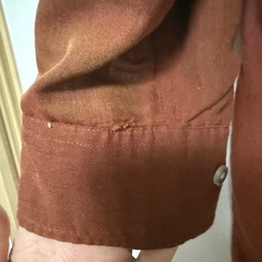 メンズシャツLリネン　破れありの画像