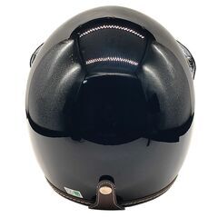 バイク ヘルメット ブラック 風防 シールド付きの画像