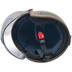 バイク ヘルメット ブラック 風防 シールド付きの画像