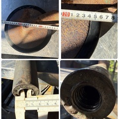 耕運機　尾輪　メーカー不明　丸軸　パーツ　部品の画像