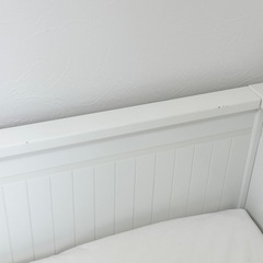 IKEA HEMNES ヘムネス ベッド マットレス2つ付き ホワイトの画像