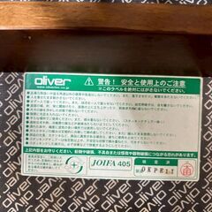 Oliver ベビーチェア 木製 アンティーク レザー調の画像