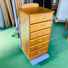 木製チェスト　天然木　6段チェスト　収納箪笥　ミニチェスト42×38×88cmの画像