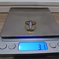 K18 石付リング 指輪 17号 総重量3.1gの画像
