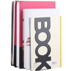BOOKデザイン ブックエンド 2個セット　ホワイトの画像