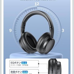 【新品】Bluetooth5.4 ワイヤレスヘッドホン　ノイズキャンセル　折りたたみ可能 の画像