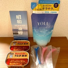 【市内配達無料】ナイトリペアトリートメント＋新品患者着＋京都のお香など鰻のおまけ付き合計12点の画像