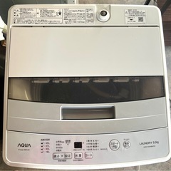 アクア（AQUA）全自動洗濯機「AQW-S50HBK(FS) 5kg 2019年製の画像