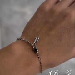 【新品未開封】シルバー　ブレスレット　ステンレスの画像