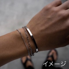 【新品未開封】シルバー　ブレスレット　ステンレスの画像
