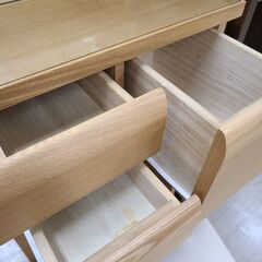 J1620【リユースのサカイ柏店】NITORI　ニトリ　一面鏡ドレッサー　Nノワル　ライトブラウン　クリーニング済みの画像