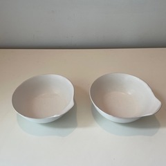 ホワイト 陶器 とんすい 2個セットの画像