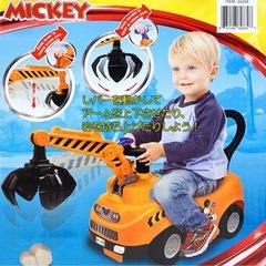 ミッキークレーン車　車　おもちゃの画像