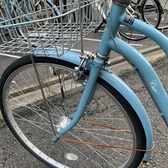  【お譲り先決定 】ライトブルーの自転車26インチ 変速６段 の画像