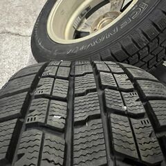 バリ山■24年製 GOOD YEAR ICENAVI 7 195/65R15 15インチ 6J +43 カローラフィールダー等に アイスナビ７ グッドイヤー スタッドレスタイヤ　ヴィッツ　アクア　ヤリス フィット パッソ マーチ デミオの画像