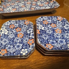 持ち手付き大皿＋小皿5枚セットの画像