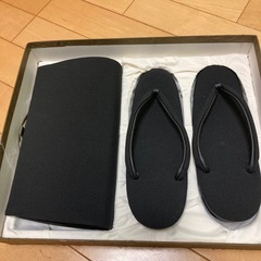 御喪 用　お葬式用  ハンドバッグ草履セットの画像