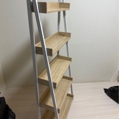 ラダーシェルフ（5段）ホワイト×ナチュラル／美品✨ の画像