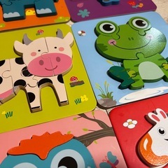 モンテッソーリ 子供 木製パズル (動物)の画像