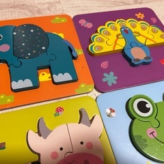 モンテッソーリ 子供 木製パズル (動物)の画像