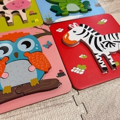 モンテッソーリ 子供 木製パズル (動物)の画像