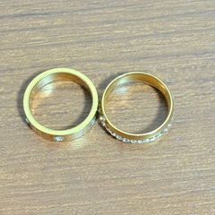 ゴールド系 ファッション リング 指輪 石付き まとめての画像