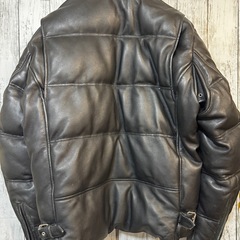 【委託)】Schott ショット レザーダウンジャケット Lサイズの画像
