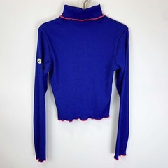 ナイキ リブ ロングスリーブ トップ L ブルー DC5396-470 レディース NIKE スポーツウェアの画像