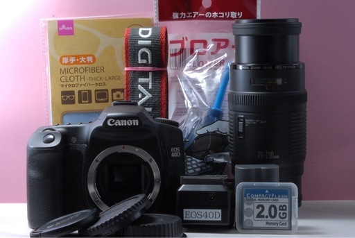 美品　Canon 40D 望遠レンズセット　ショット数わずか　初心者さんにオススメ　CFカードつき！