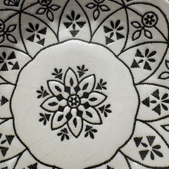 カレーパスタ皿の画像